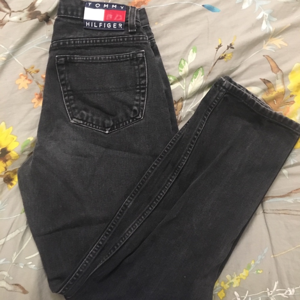 tommy hilfiger black jeans